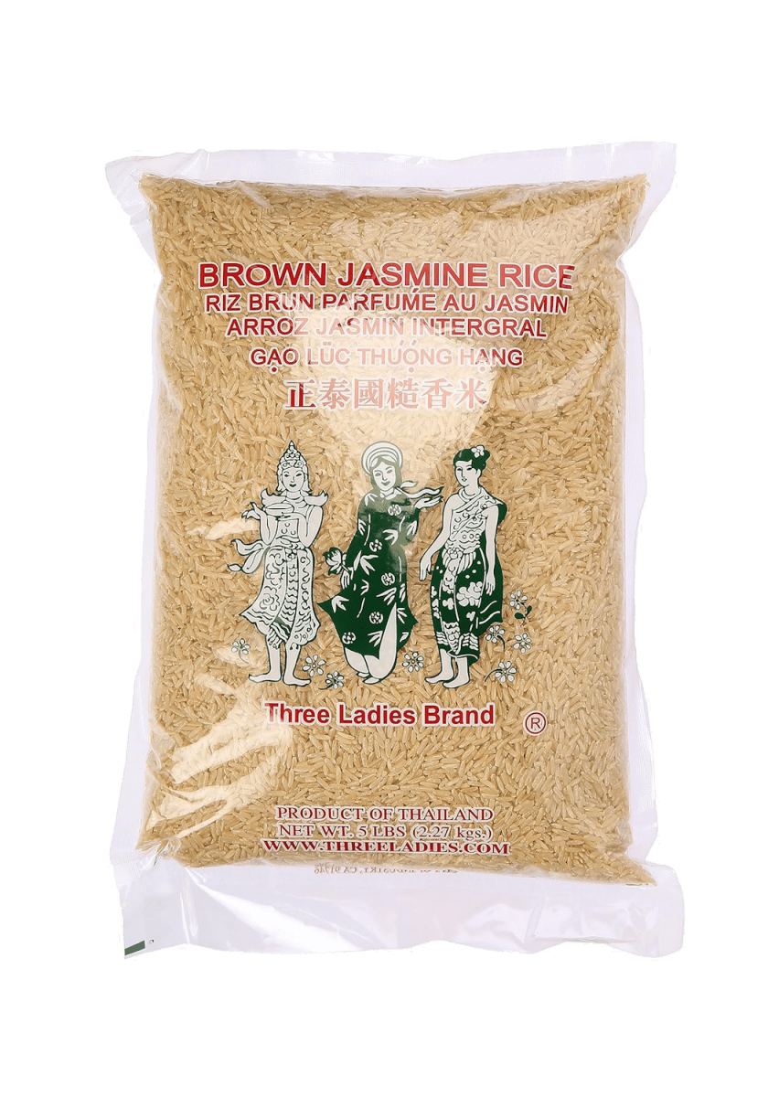 Three Ladies Brown Jasmine Rice 5 lbs - A&E Foodstore