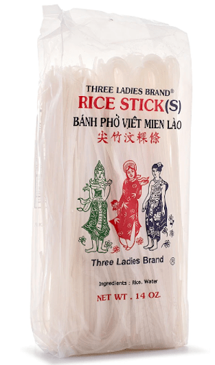 Three Ladies Rice Stick Banh Pho Viet Mien Lao 14 oz - A&E Foodstore
