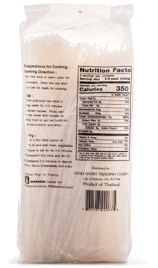 Three Ladies Rice Stick Banh Pho Viet Mien Lao 14 oz - A&E Foodstore