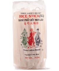 Three Ladies (XL) Rice Stick Banh Pho Viet Mien Lao 14 oz - A&E Foodstore