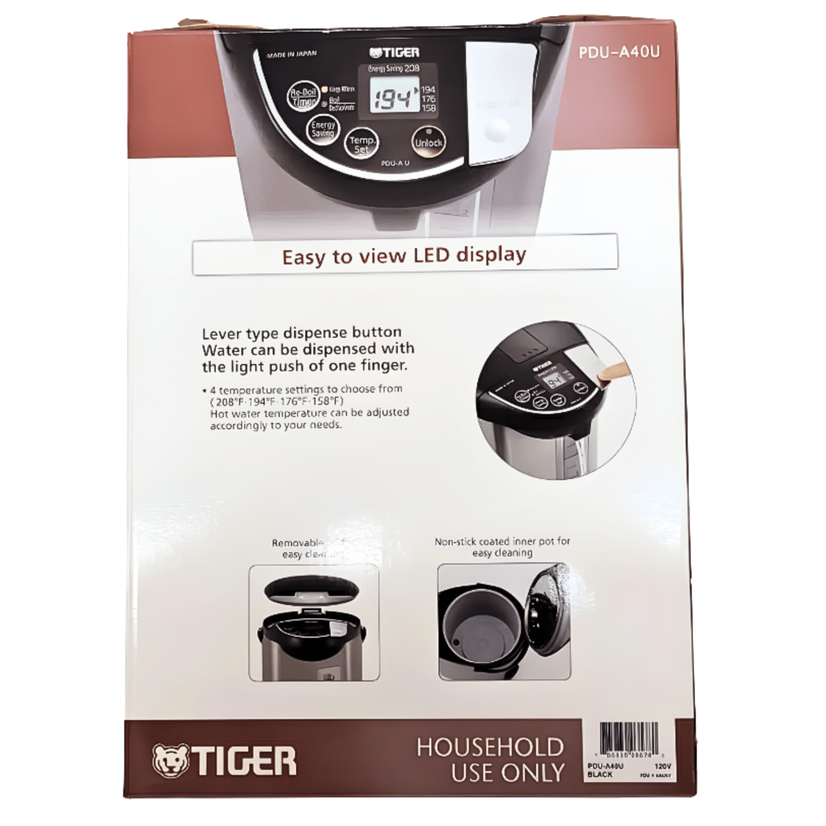Tiger Electric Water Heater Warmer 4L - A&E Foodstore