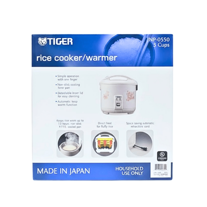 [TIGER] Rice Cooker JNP - 0550 (3 Cups) - A&E Foodstore