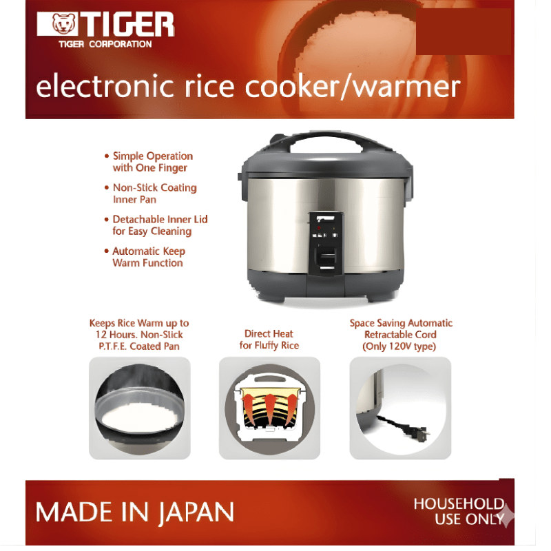 Tiger Rice Cooker Warmer JNP - S10U 5.5 Cups - A&E Foodstore