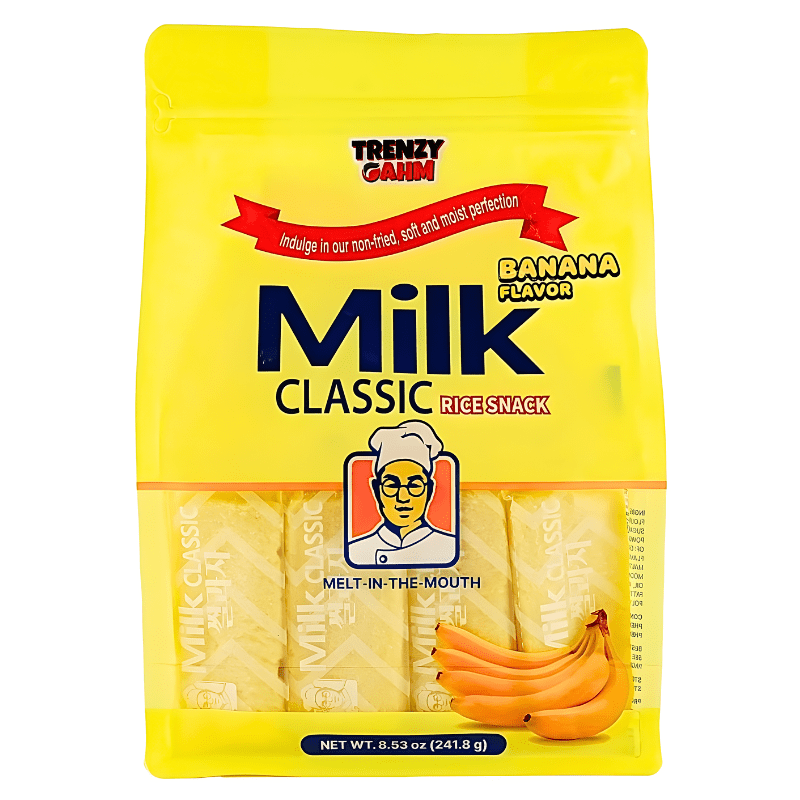 Trenzy Gahm Milk Banana Rice Snack 8.53oz - A&E Foodstore