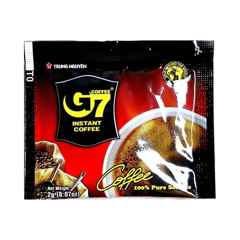 Trung Nguyen G7 Pure Black Instant Coffee 100% Pure Soluble 1.05 oz - A&E Foodstore