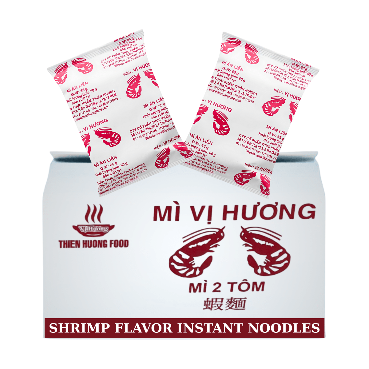 VI HUONG Shrimp Flavour Instant Noodles 60g - A&E Foodstore