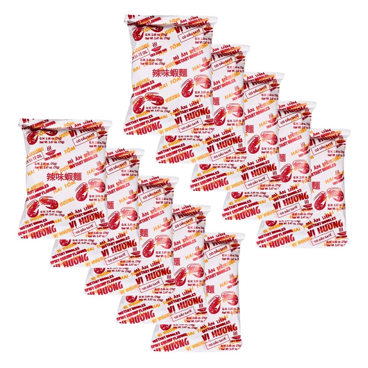 VI HUONG Spicy Shrimp Flavour Noodles 70g - A&E Foodstore