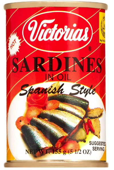 Victorias Hot Sardines In Oil - Spanish 155g - A&E Foodstore