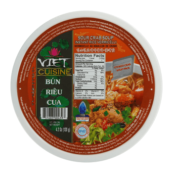 Viet Cuisine Sour Crab Instant Bean Thread Noodles - A&E Foodstore