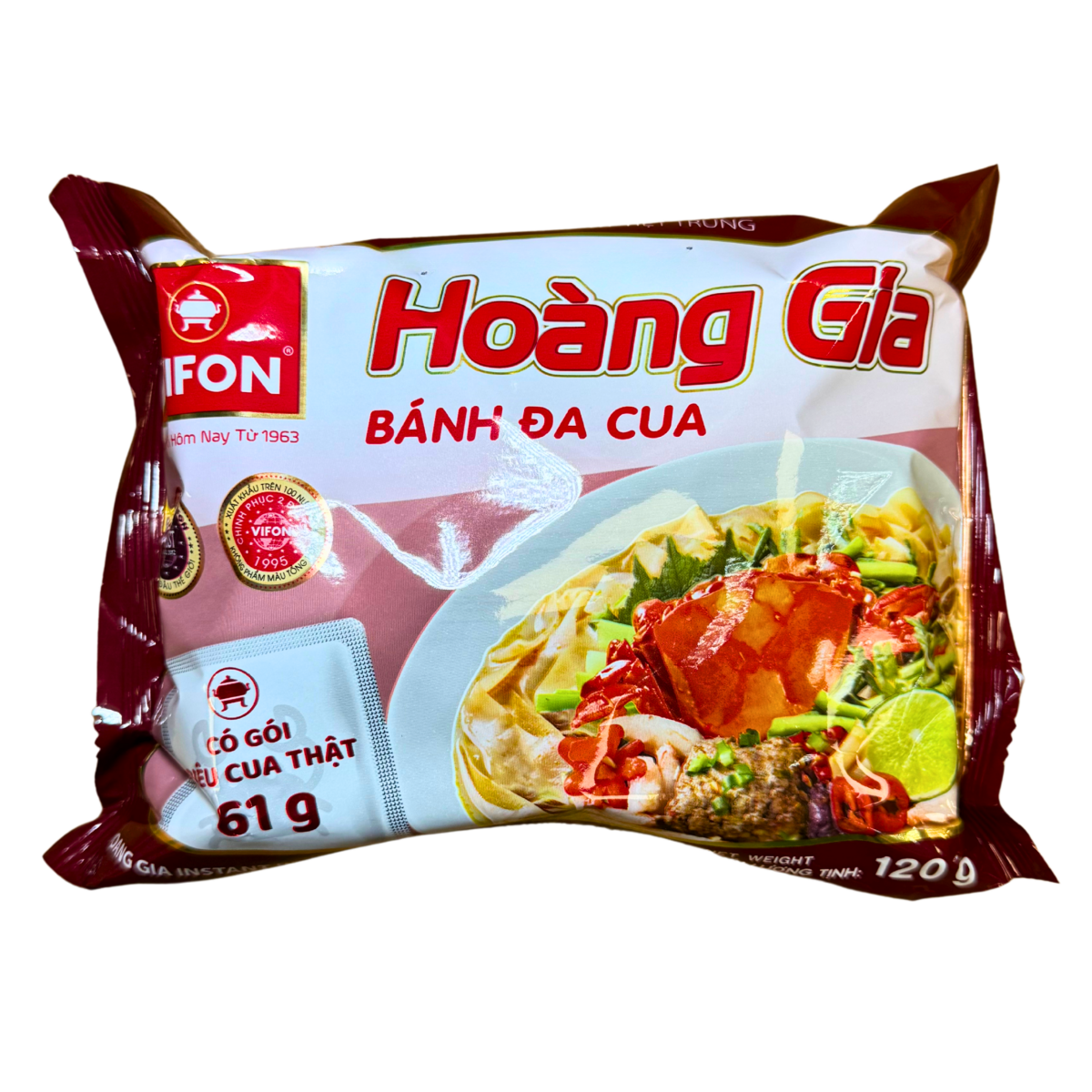 [VIFON] HoangGia Instant Noodle with Crab - 120g - A&E Foodstore