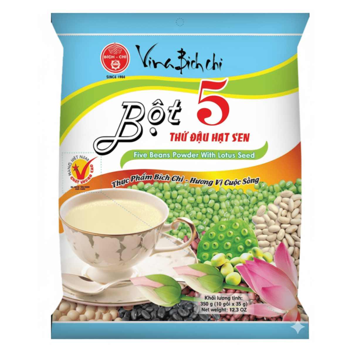 Vina Bich Chi Five Bean & Lotus Powder 12.3oz - A&E Foodstore