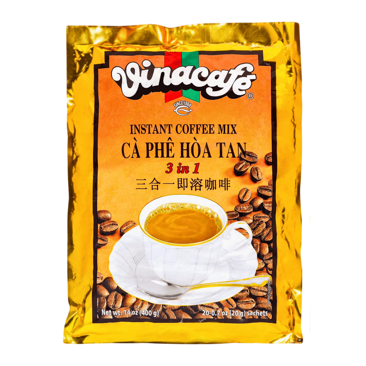 Vinacafe Instant Coffee Mix 20pk 400 g - A&E Foodstore