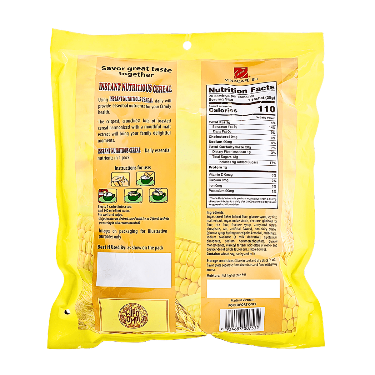 Vinacafe Instant Nutritious Cereal 1.1lb - A&E Foodstore