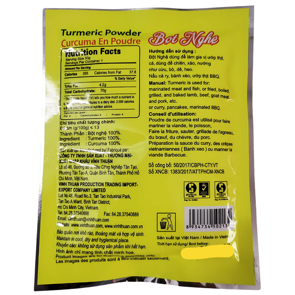 Vinh Thuan Turmeric Powder 8oz - A&E Foodstore
