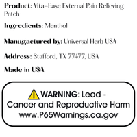 Vita - Ease External Pain Relieving Patch 4pcs - A&E Foodstore