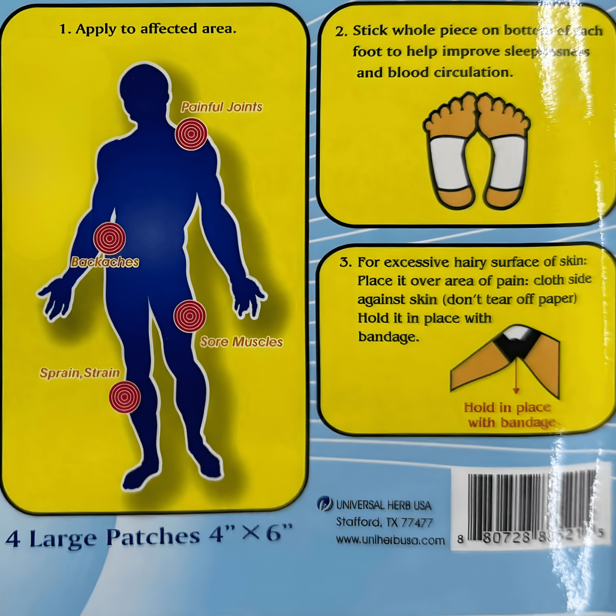 Vita - Ease External Pain Relieving Patch 4pcs - A&E Foodstore