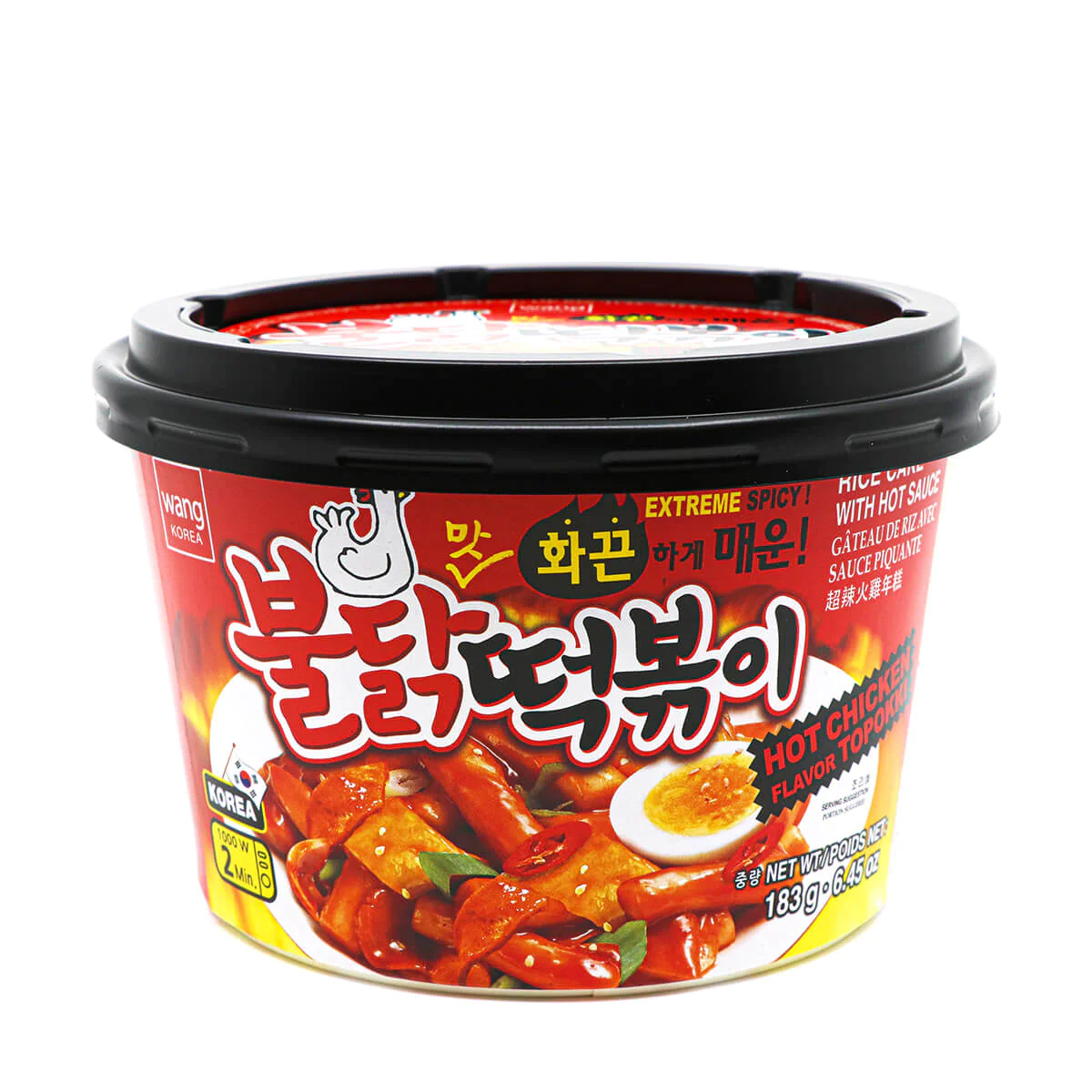 Wang Korea Rice Cake with Hot Sauce Hot Chicken Flavor Topokki 183g - A&E Foodstore