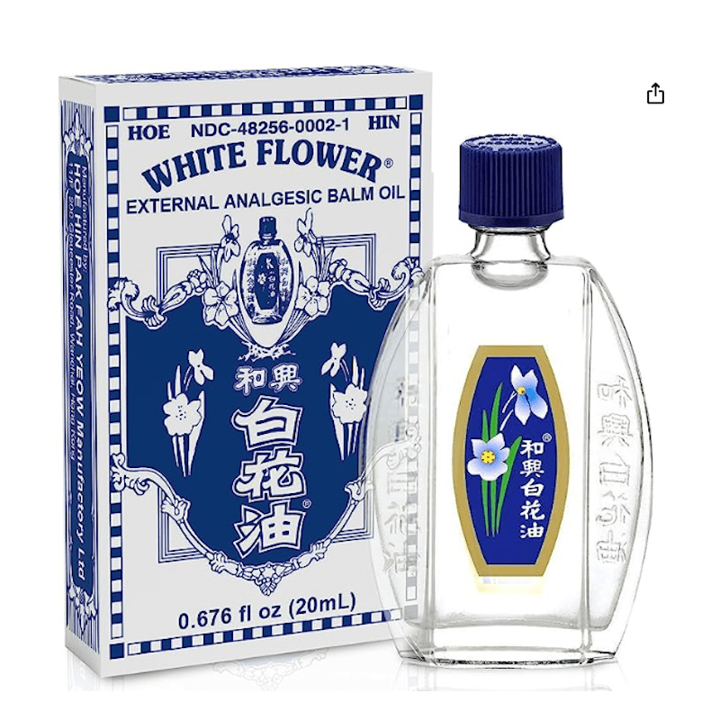 White Flower External Analgesic Balm Oil 20ml/ 0.676fl Oz., Authentic US import (1 bottle) - A&E Foodstore