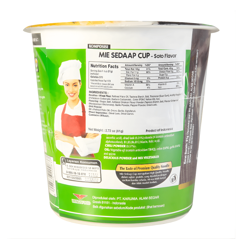 [Wings Food] Cup Instant Noodles Soto - 81g - A&E Foodstore