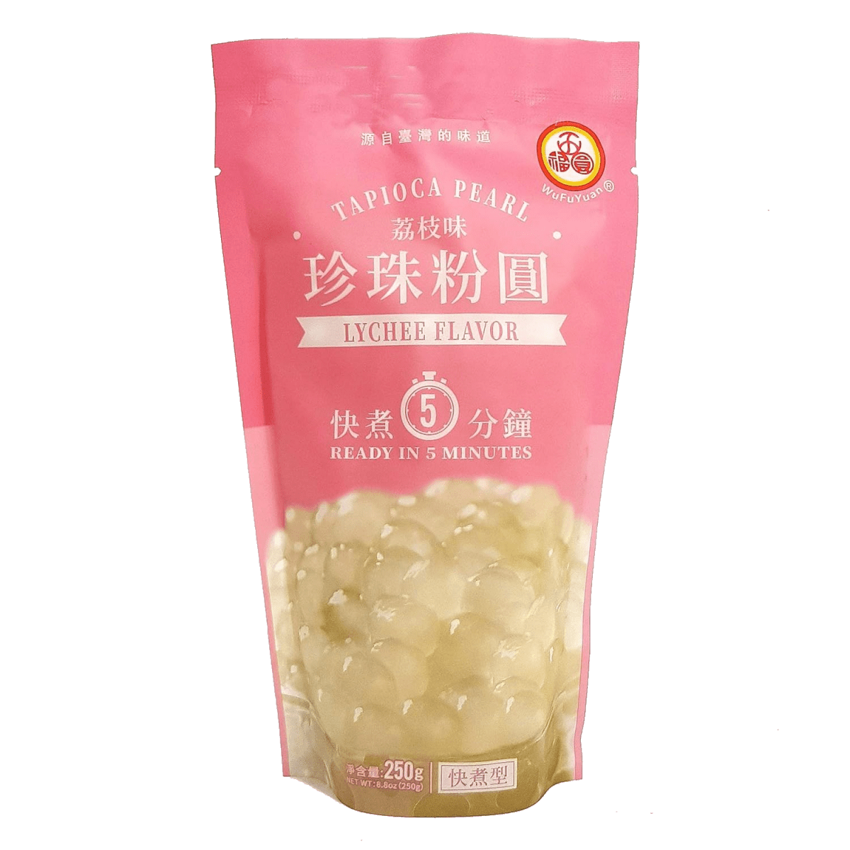 Wufuyuan Tapioca Pearl Lychee Flavour 250g - A&E Foodstore