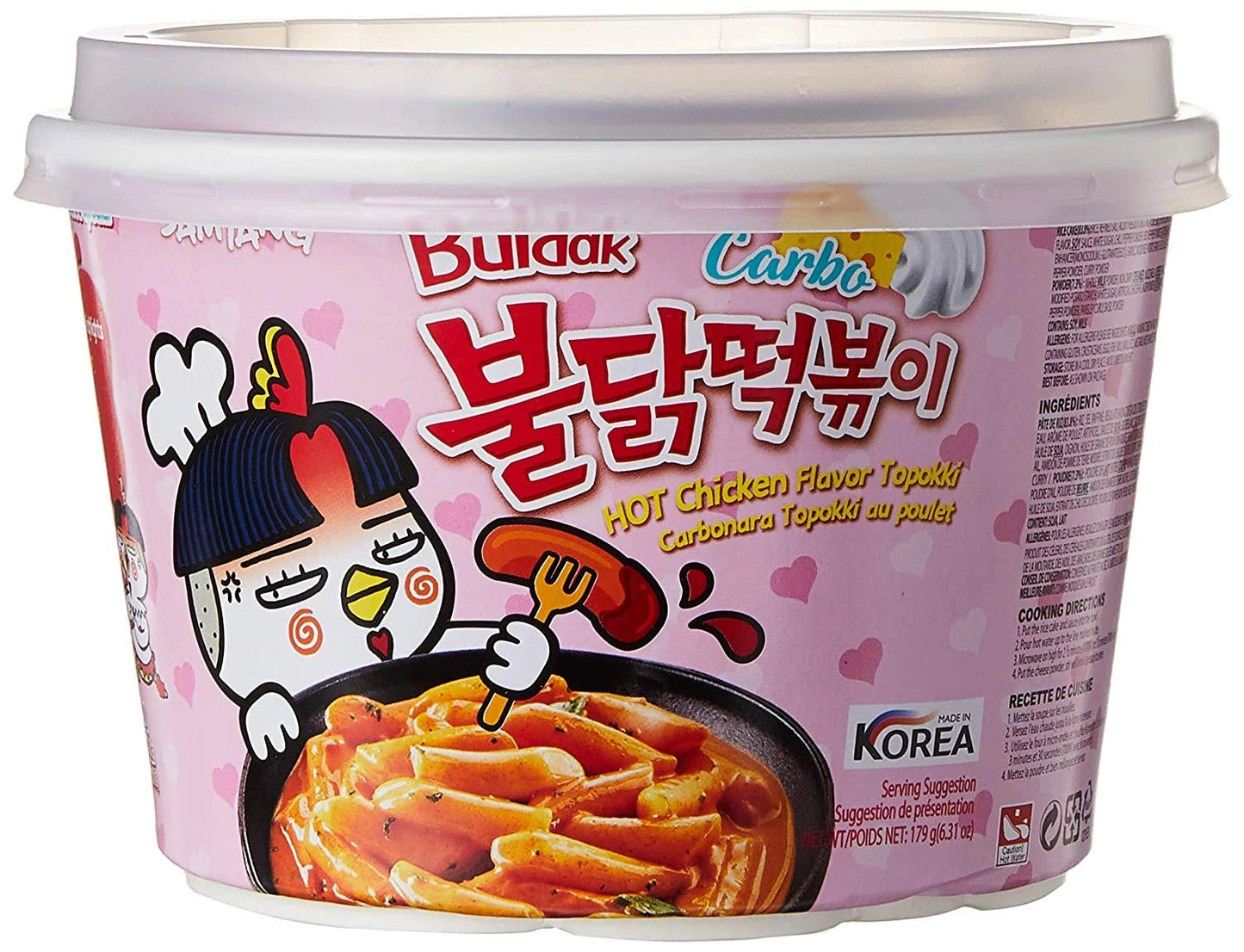 Samyang Buldak Carbo Hot Chicken Flavour Topokki Bowl