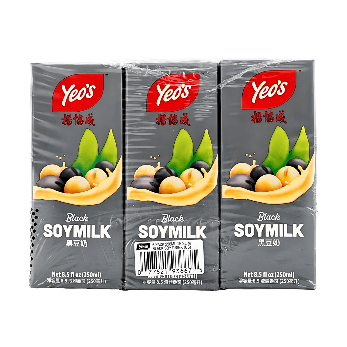 [YEO'S] Black Soymilk - 8.5oz(6Pack) - A&E Foodstore