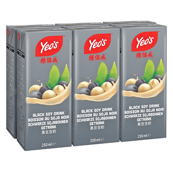 [YEO'S] Black Soymilk - 8.5oz(6Pack) - A&E Foodstore