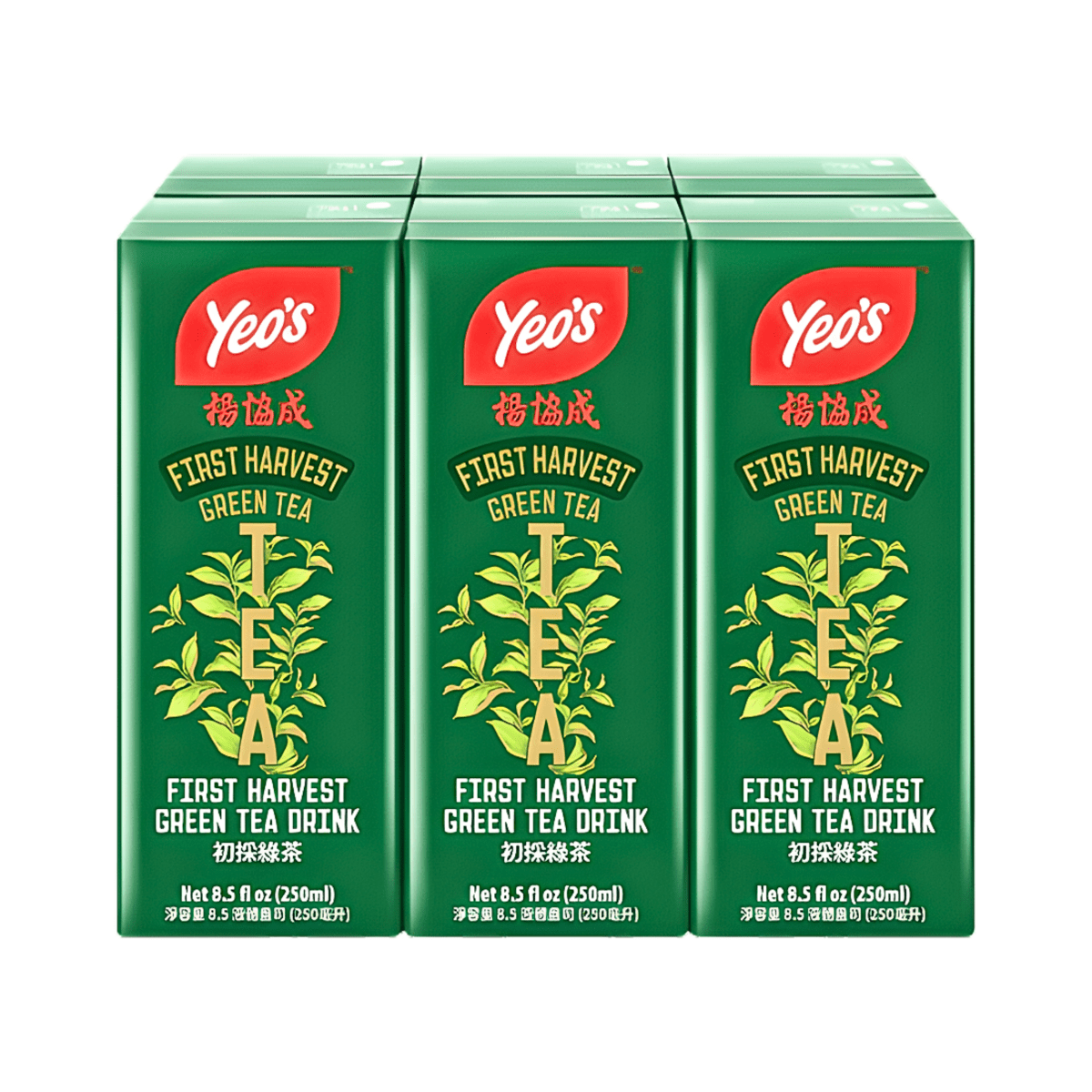 [YEO'S] First Harvest Green Tea - 8.5oz(6 Pack) - A&E Foodstore