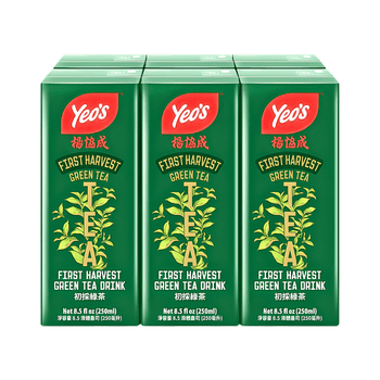 [YEO'S] First Harvest Green Tea - 8.5oz(6 Pack) - A&E Foodstore