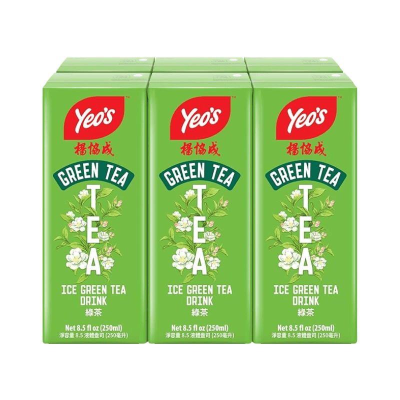 Yeo's Ice Green Tea Drink 250ml Pack of 6 - A&E Foodstore