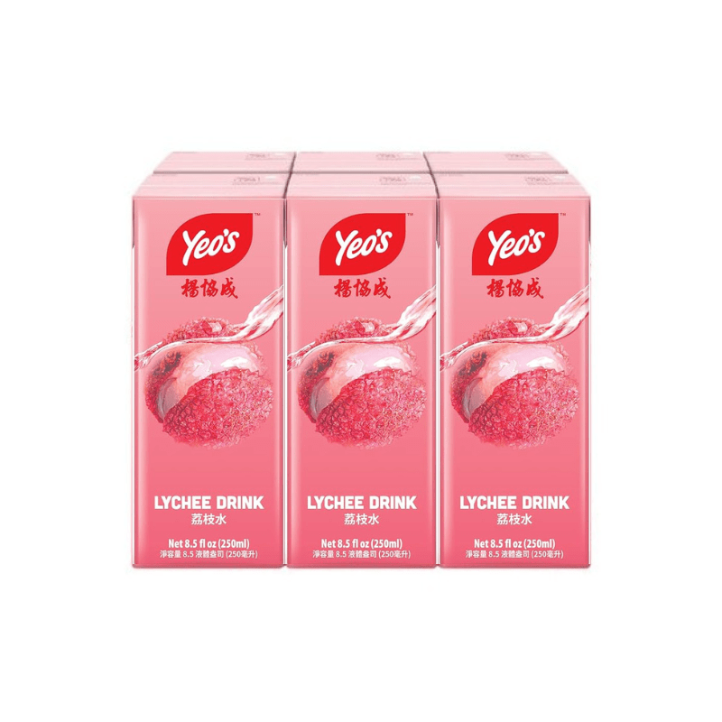 Yeo's Lychee Drink 250ml Pack of 6 - A&E Foodstore