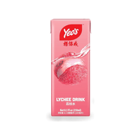 Yeo's Lychee Drink 250ml Pack of 6 - A&E Foodstore