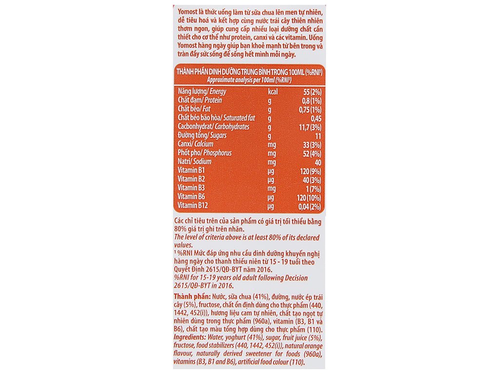 [YOMOST] Yogurt Drink Orange Flavor - 170 ml - A&E Foodstore