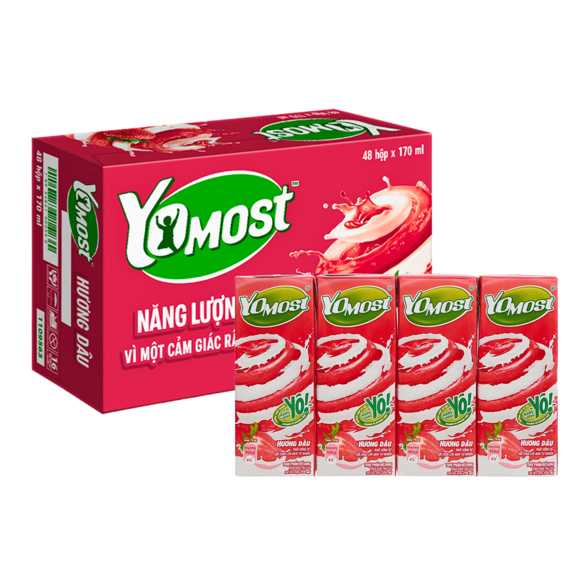 [YOMOST] Yogurt Drink Strawberry Flavor - 170 ml - A&E Foodstore