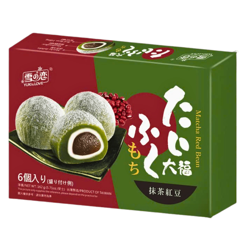 [Yuki & Love] Matcha Red Bean Mochi - 5.71 oz - A&E Foodstore