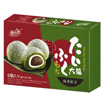 [Yuki & Love] Matcha Red Bean Mochi - 5.71 oz - A&E Foodstore