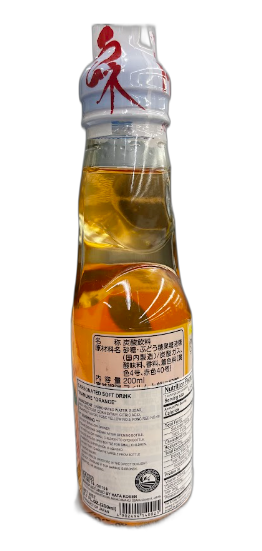 HATAKOSEN Ramune Orange Soda Pop Drink 200ml